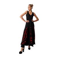 Vestidos Profesional de Baile Danza Flamenco o Sevillanas para Mujer Vestidos de Fiesta Elegantesen Cuello V sin Mangas (4 Colores Disponibles) - details 0