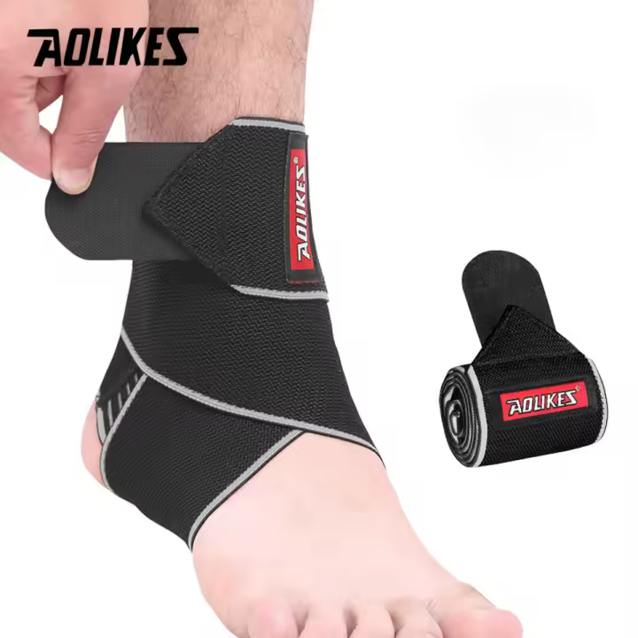 AOLIKES Soporte De Tobillo Ajustable En Nylon Transpirable Materiales Elásticos Y Cómodos Para Deportes 1 Pieza - 1