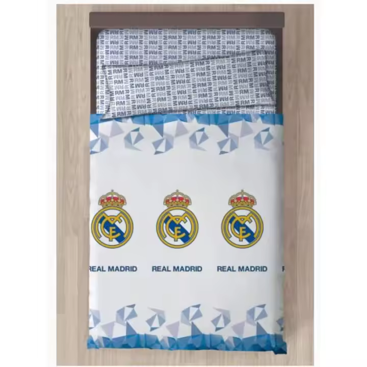 Juego de Sábanas 3 Piezas Real Madrid Blancas Para Cama de 150 79592 - 1