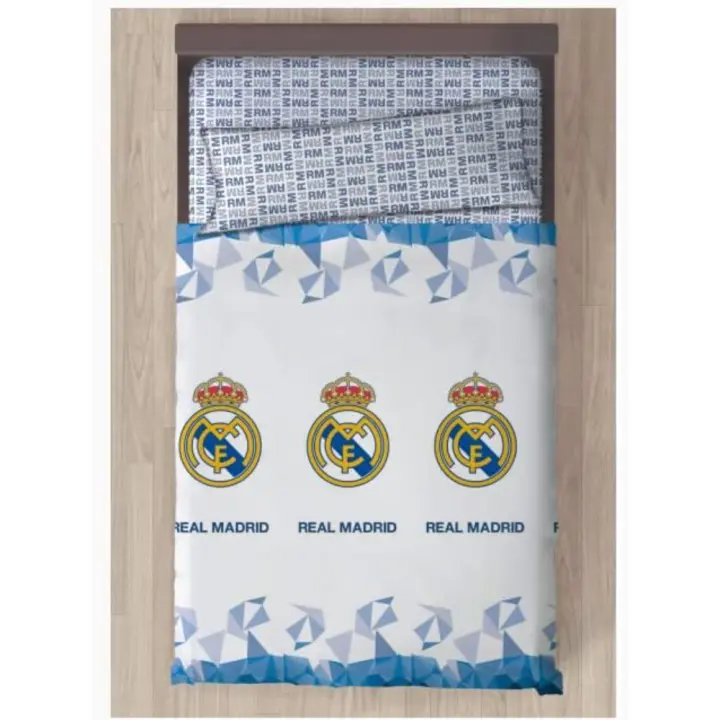 Juego de Sábanas 3 Piezas Real Madrid Blancas Para Cama de 150 79592 - 1