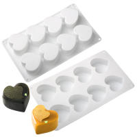 Molde De Galletas De Silicona En Forma De Corazón Para Postres Y Pasteles Eco-amigable Para Horno 6 O 8 Celdas Día De San Valentín - details 4