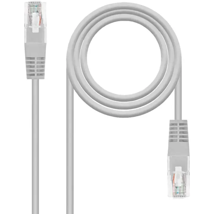Nanocable Cable de Red RJ45 LAN Local Area Network para PC Ordenador Portátil PS3 PS4 TV Gris 10.20.0100 0.5m Cat.5e - 1