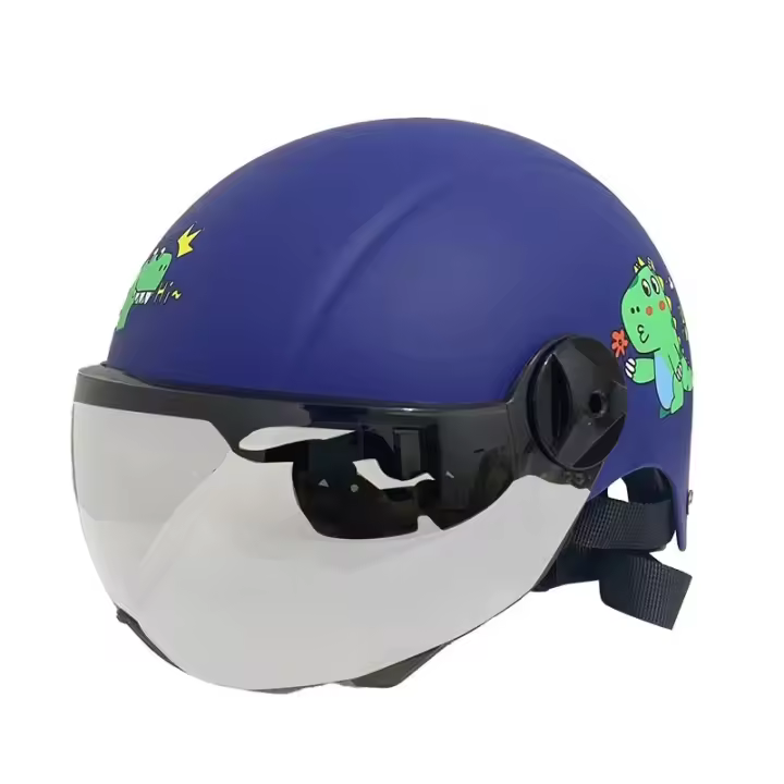 Casco De Bicicleta Eléctrica Para Niños Protección Solar Verano Estilo Medio Seguridad Para Niños Y Niñas Diseño De Dinosaurio Rosa Y Verde - 1