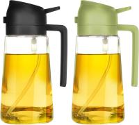 TrendPlain Botella dispensadora de aceite de 16 onzas para cocina, dispensador de aceite de oliva 2 en 1 y pulverizador de aceite, botella de aceite de oliva de 470 ml, pulverizador de aceite para - details 0
