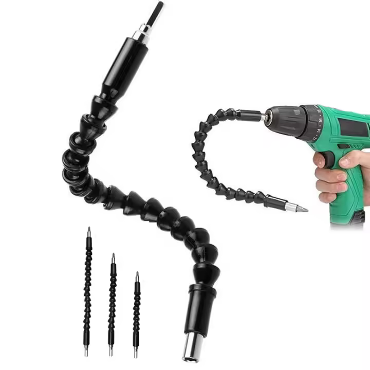 Barra De Extensión Flexible Para Taladro Eléctrico Y Destornillador Multifuncional Conexión Cardán Hoz De Serpiente Soft - 1