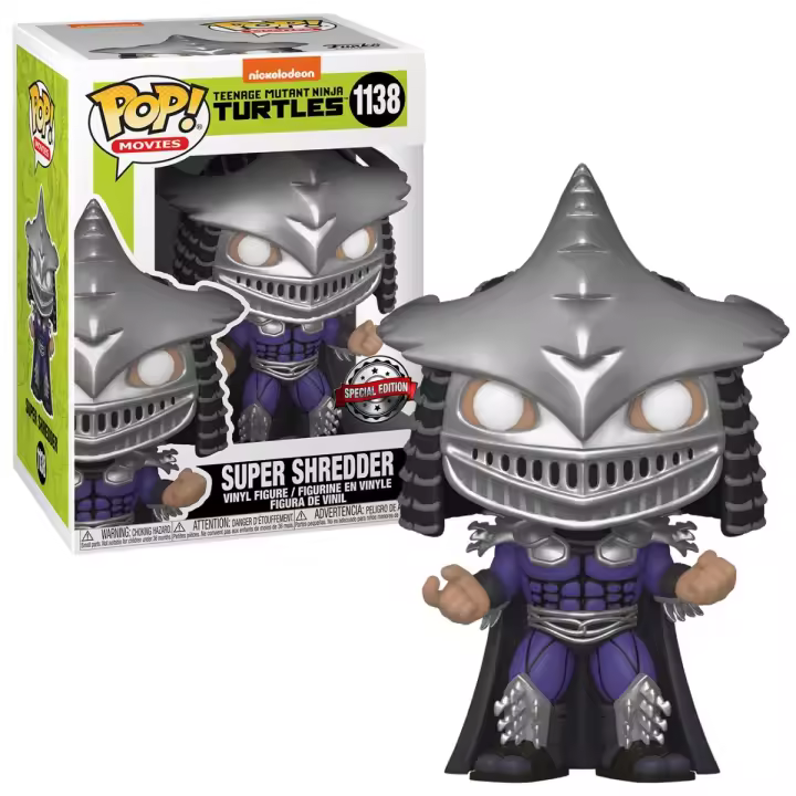 Funko Pop! Tortugas Ninjas - Super Shredder (Metálico) exclusiva playmycenter, 56968, Nº1138, Tienda con Licencia Oficial - 1