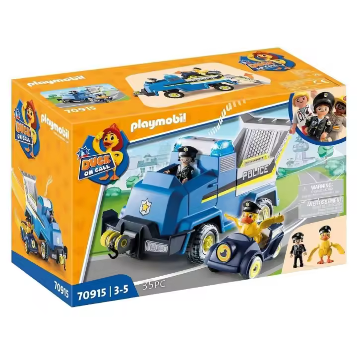 Playmobil Duck on Call coche de emergencia de la policía con luces y sonidos (70915) camión de juguete - 1