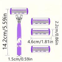 Afeitadora Manual De Seguridad Clásica Con 6 Capas Para Hombres Y Mujeres Eliminación De Vello Apto Para Rostro Y Piernas - details 2