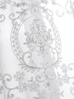 Cortinas Blancas De Poliéster Sastre Bordadas Con Floral Voile Transparentes Para Sala De Estar Y Dormitorio - details 8