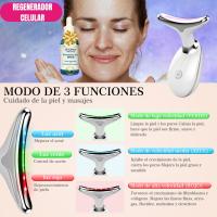 MISTIK  Equipo Masajeador Rejuvenecimiento Facial Papada Arrugas Piel Lifting Antienvejecimiento Hidratacion Con Serum Acid Hyaluro Acne Colageno Belleza Mujer Cara Cuello Papada Terapia con EMS 42° Temperatura Vibracion Sonica Led MISTIK BEAUTY MADRID - details 14