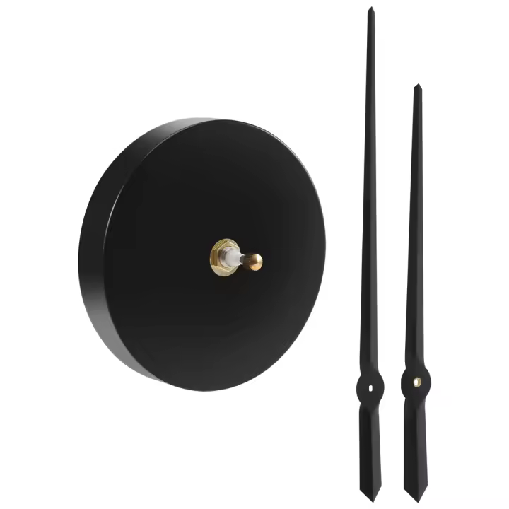 Manecillas de reloj 3D, mecanismo de movimiento de reloj grande DIY, agujas, accesorios de pared, pieza de repuesto, negro - 1