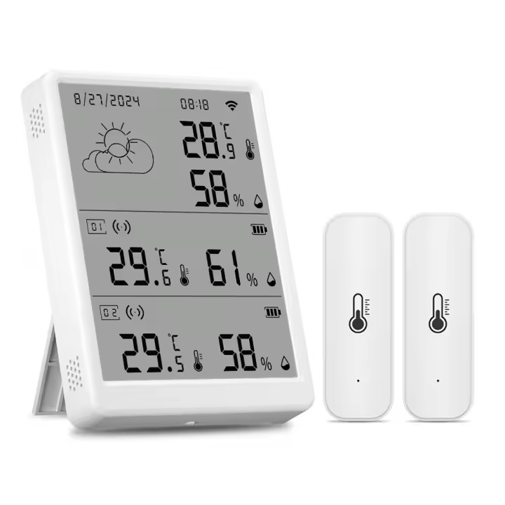 Kit De Termohigrómetro Inteligente Tuya WiFi Con Alerta De App Y 433MHz Sensor De Temperatura Y Humedad Para Gateway Wi-Fi 2.4GHz Y 433MHz - 1