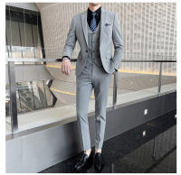 Traje De Boda Invernal Con Rayas Tres Piezas Vestido Y Pantalones Moda Negocios Atractivo Traje Casual Para Celebraciones - details 4
