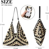 Bolsas de Playa de paja para Mujer-Bolso de mano tejido de Verano, Bolsa de Playa Grande para Mujeres para Vacaciones - details 1