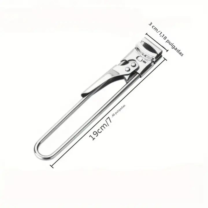 Abrepuertas Multifuncional De Acero Inoxidable Ajustable 19cm Antideslizante Herramienta De Apertura De Botellas Y Lata - 1
