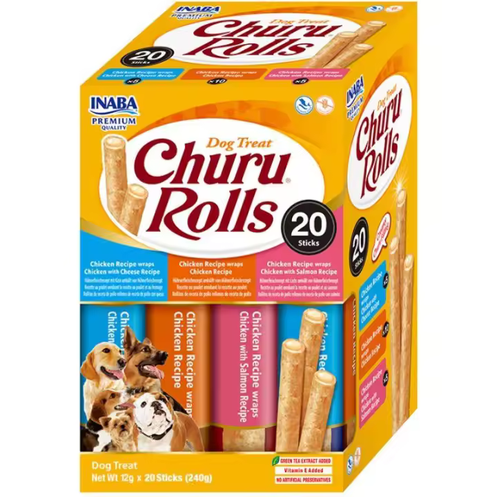 Inaba Churu Dog Bites Variedades Snacks para Perros (16 unidades x 12 gr) - 1