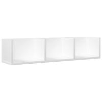 vidaXL Mueble de pared madera de ingeniería 75x18x16,5 cm Blanco, Negro, Roble Sonoma Mueble Almacenaje Estantería para Oficina, Estudio, Dormitorio Estantería/Librería/ mueble de Almacenamiento - details 0
