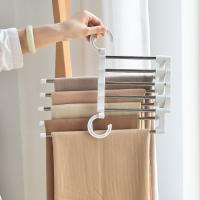 Organizador De Ropa 5 En 1 Magia Pantalones Rack De Armario Multi-capas Gancho De Ropa Plegable Para Armario Organización De Almacenamiento - details 3