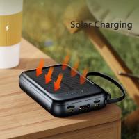 Banco de Energía Solar de 20 000 mAh con cable integrado: Cargador portátil de Alta capacidad para acampar y viajar al Aire Libre. - details 3