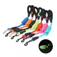 Correa Reflectante Para Perros Con Manija Padded Cómoda - Doble Fuerte Traction Rope Para Perros Fuertes - Enhance Seguridad Y Contraste - details 11