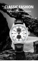 Reloj De Pulsera De Cuarzo Para Hombre SINOBI Estilo Casual Diseño Moda Cronógrafo Resistentes Al Agua Y Al Choque Con Correa De Cuero Relogio Masculino I-W-C - details 0
