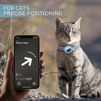 Collar Ajustable De Cuero Para Mascotas Con Protección Anti-Perdida Reflectante Para Apple Airtag Rastreador De Localización Para Perros Y Gatos - details 5