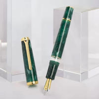 Hongdian N1S Pluma Fuente De Acrílico Con Pistón Para Caligrafía Estilo Retro Para Estudiantes Y Oficina Tamaño 0.5mm EF Colores Azul Y Rojo - details 9