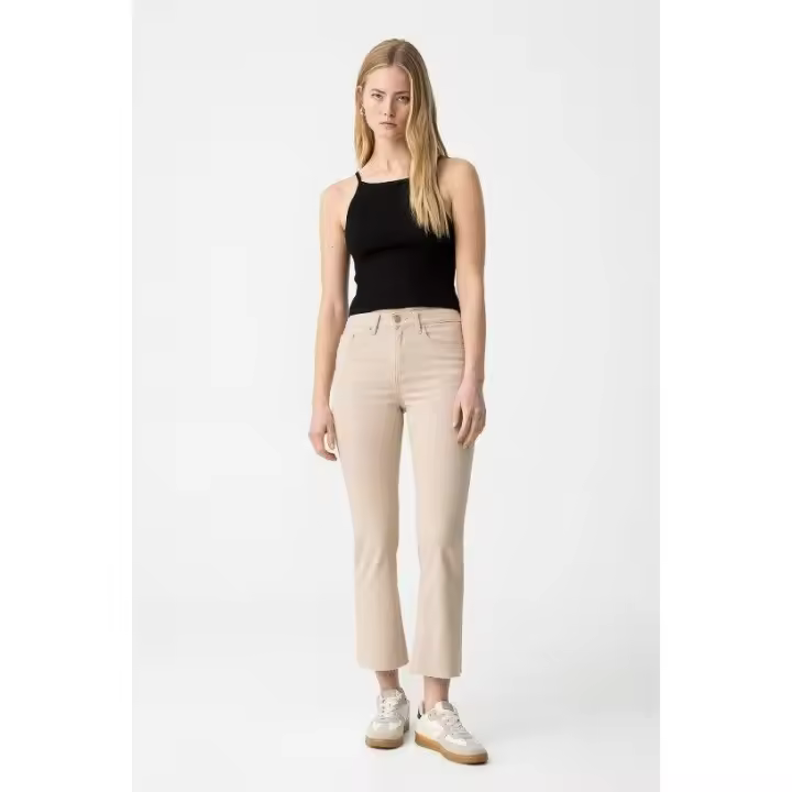 Jeans Marcas Megan Mujer Ropa Tiffosi Tiffosi mujer  Jeans cropped -Tiffosi- Megan_96 beige tostado - 1