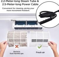 Limpiador a vapor portátil de 2500 W, máquina de lavado a presión con esterilización a alta temperatura para el hogar, el coche, la cocina y el aire acondicionado - details 9