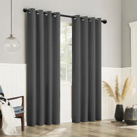 Cortina De Ventana Aislante Térmica Para Dormitorio Y Sala De Estar 1 Pieza Bloqueo De Luz Y Reducción De Ruido Decoración De Hogar Material 100% Poliéster Clásico Estilo Sin Ataduras - details 0