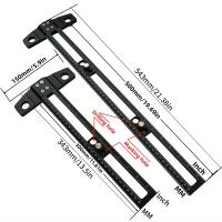 Regla De T Siquímetro Ajustable 300/500MM Para Carpintería 2 En 1 Marcado Y Perforación Herramienta De Marcado En Aluminio Para Trabajos De Madera - details 1