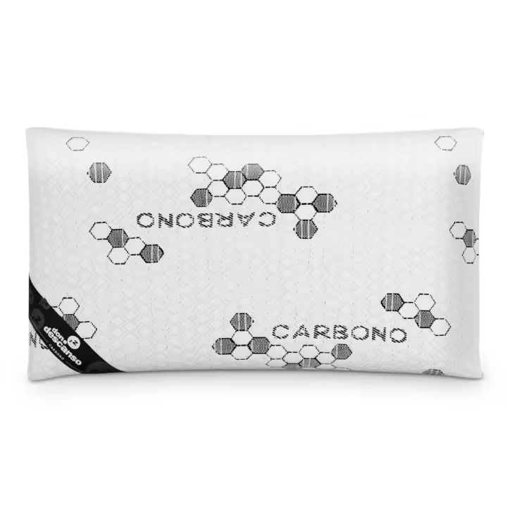 Nalui Almohada Copos Viscoelástica Carbono Blanco (70x38 cm), Firmeza Media - 1