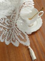 Mantel De Lace Mesh Estilo Retro Americano De Poliéster Para Decoración Del Hogar Adecuado Para Mesas De Comedor Un Pieza - details 1