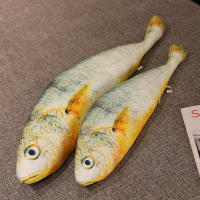 Nueva Simulación Gran Juguetes De Pescado Amarillo Almohada Suave De Peluche Realista Cojín De Descanso Decorativo Regalo - details 6