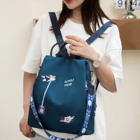 Mochila Antirrobo para Mujeres y Chicas 12 L, 2 in 1 Impermeable Bolso Mujer Ligero Con Bordado, Gran Capacidad Casual Mochilas Escolares Ligeras y Elegantes para Viaje Trabajo - details 0