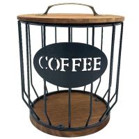 Cesta de almacenamiento de cápsulas de café ahuecada, organizador de frutas, soporte para el hogar, cafetería, Hotel, negro - details 4