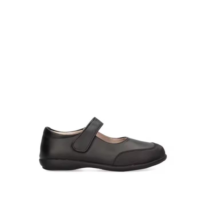 Zapatos LUNA KIDS A005 Negro para Niña con Suela Plana y Velcro - 1