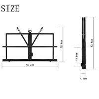 Soporte De Música Plegable Con Bandolera Ajustable En Acero Inoxidable Para Instrumentos Musicales Accesorio De Escritorio - details 2