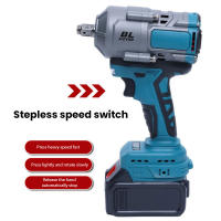 Llave de impacto eléctrica inalámbrica sin escobillas, alta tasa de impacto, gran torque de 3000 N.m, interruptor de velocidad variable, compatible con herramientas eléctricas de batería Makita 18V-21V, adecuada para reparaciones del hogar, bricolaje - details 1