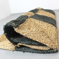 ORION91 Alfombra Ajedrez Interior y Exterior FIBRA NATURAL 180 x 120 cm - SpazioLuzio - details 0