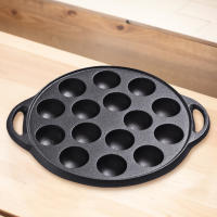 Takoyaki Pan De Hierro Fundido Con 15 Compartimentos No Adhiere Perfecto Para Hacer Bolas De Calamar Y Panqueques Plataforma De Asado Takoyaki - details 2