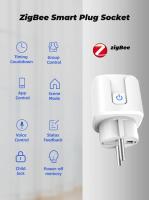 Interruptor Inteligente ZigBee Tuya EU 20A Con Monitor De Energía Y Temporizador Adaptador Para Hogar Inteligente Compatible Con Alexa Google HOME - details 0