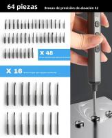 Kit De Herramienta De Destornillador Eléctrico Portátil 68-en-1 Con 64 Brocas S2 De Precisión 5 Ajustes De Torque Y 4 Luces LED Para PC Cámara - details 1