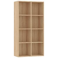 vidaXL Estantería/Aparador contrachapada 66x30x130 cm Blanco, Negro, Roble Sonoma Mueble Almacenaje Estantería para Oficina, Estudio, Dormitorio Estantería/Librería/ mueble de Almacenamiento - details 7