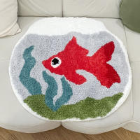 Alfombra De Peces Animados Antideslizante Para Sala De Estar Decorativa Alfombrilla De Piso Para Dormitorio Suave Y Duradera Regalo Para El Hogar - details 5