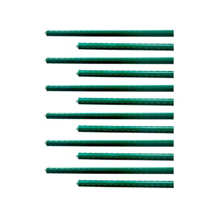 Pack 10 unidades de Tutores de Planta de Metal Forrado de Plástico Duro 60cm/120cm/150cm, Cada longitud está disponible en tres grosores diferentes: 9 mm/11 mm. Hechos de metal resistente, recubiertos con una capa de plástico duro - 1