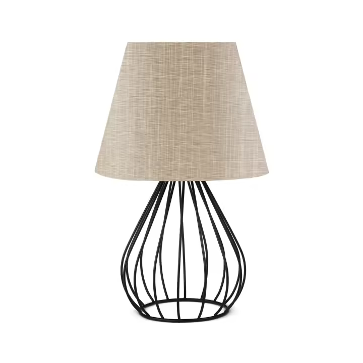 Lámpara de sobremesa WELLHOME - Beige, 17x17x36 - 1