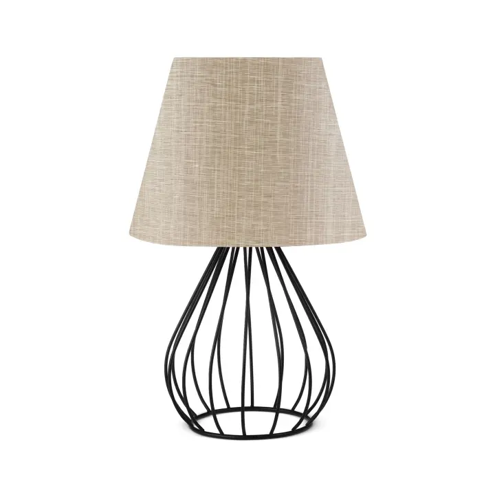 Lámpara de sobremesa WELLHOME - Beige, 17x17x36 - 1
