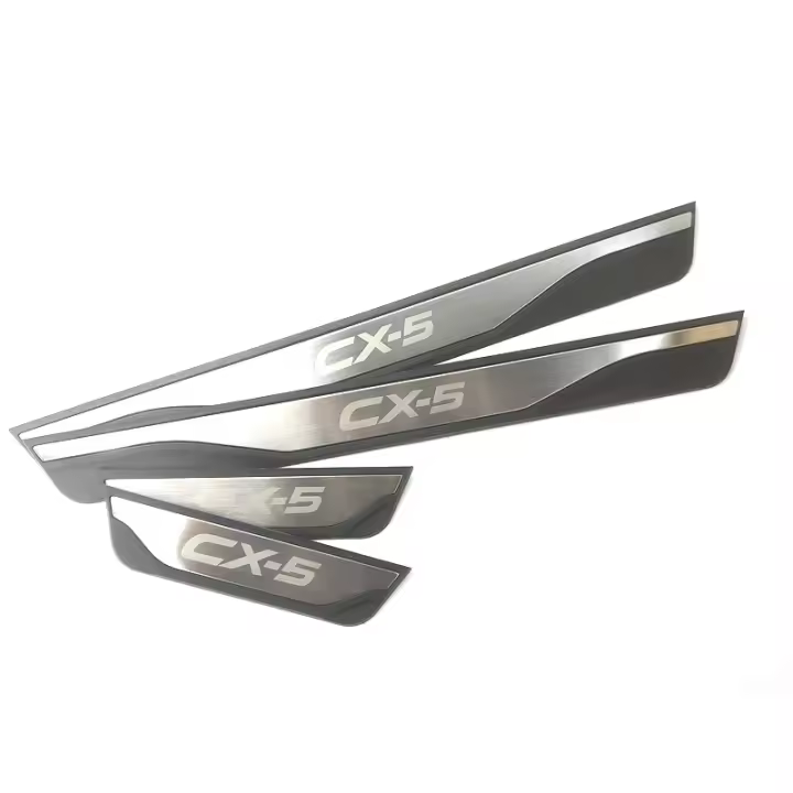 4Pcs/Lot ABS Acero Inoxidable Para Mazda CX-5 2012-2016 Placa De Bajo De Puerta Decorativa Saludo Pieza Cubierta De Puerta Interior - 1