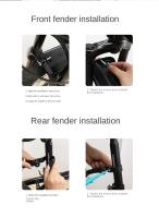 Par De Faros Traseros Y Guardabarros Universales Para Bicicleta De Montaña Y Carretera Protección De Barro Para Ruedas Y Cola MTB Ciclismo - details 8